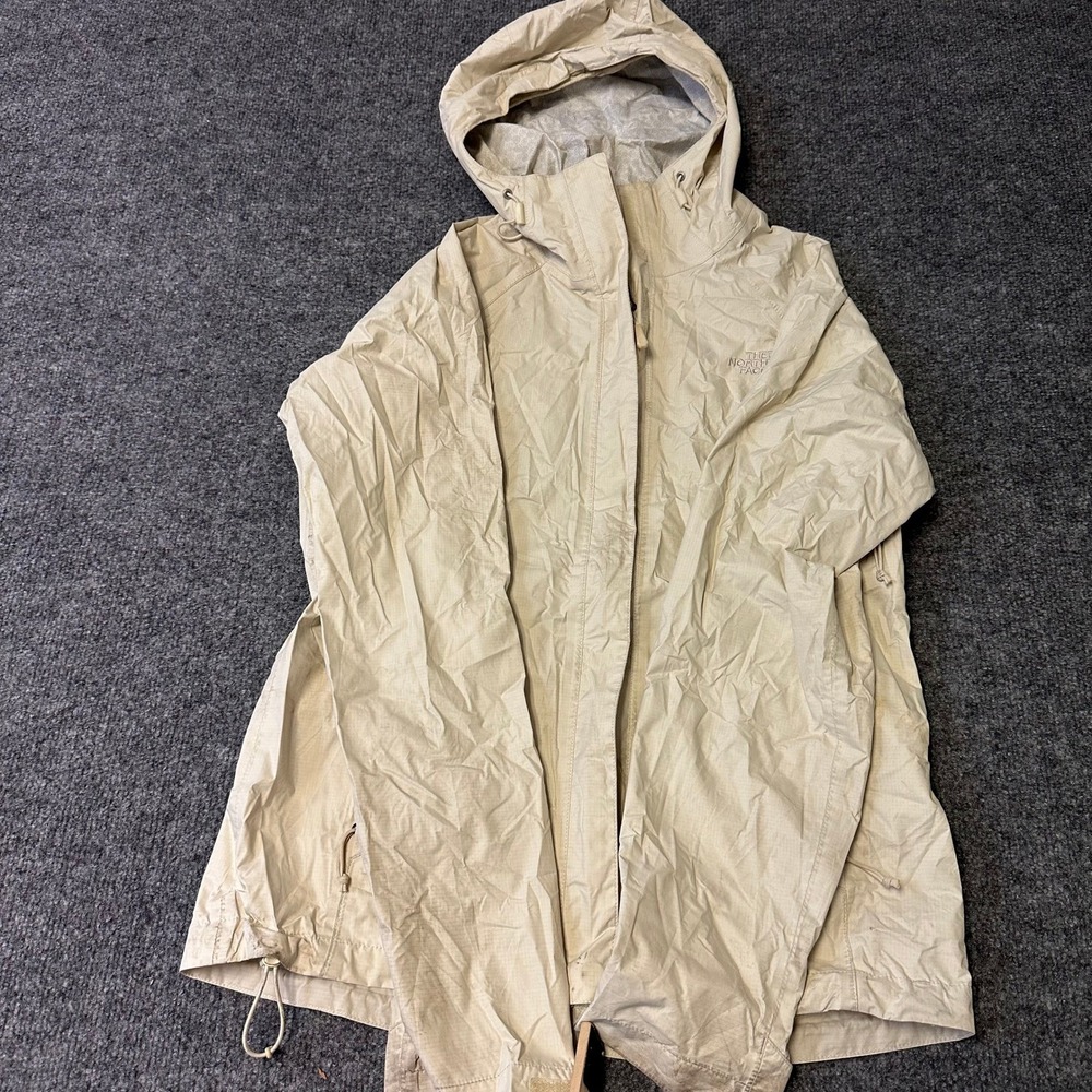 The North Face Jacket Womens Size S Beige DryVent Rain Hooded Ripstop Gorpcore